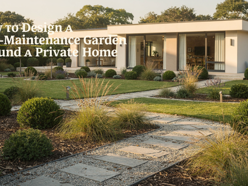 How to Design a Low-Maintenance Garden Around a Private Home