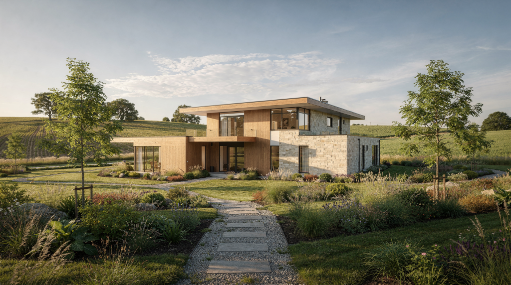 Residential Landscape Architecture Case Study: A House in Its Rural Setting