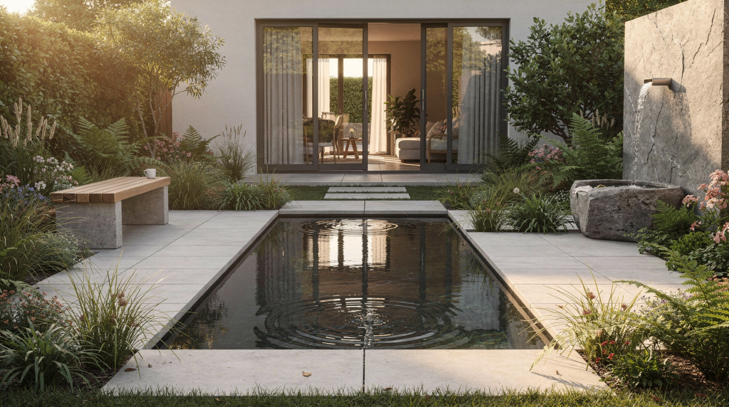 Water, Reflection, and Sound in Residential Garden Design