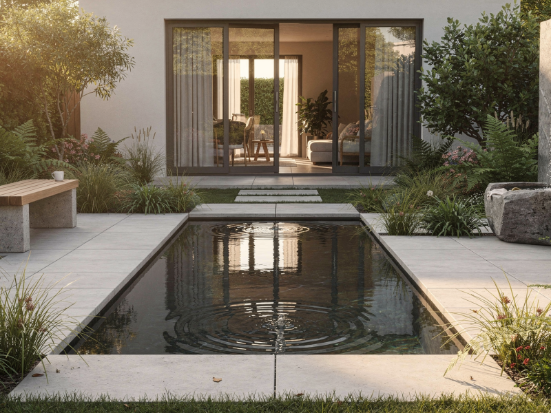 Water, Reflection, and Sound in Residential Garden Design